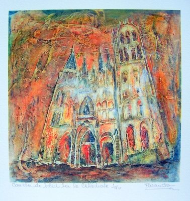 COUCHER DE SOLEIL SUR LA CATHEDRALE