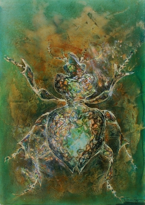 Reflets de la lumi�re sur la carapace du scarab�e VIII