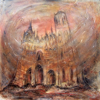 TEMPETE DE SABLE SUR LA CATHEDRALE